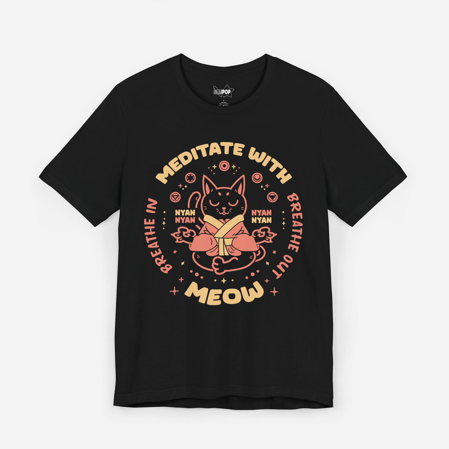 Meditate With Me-ow, Kawaii Cat Guru Unisex T-Shirt