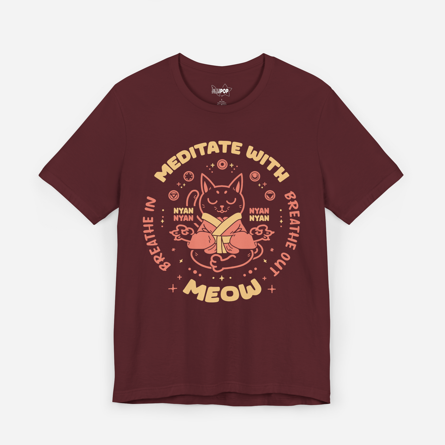 Meditate With Me-ow, Kawaii Cat Guru Unisex T-Shirt