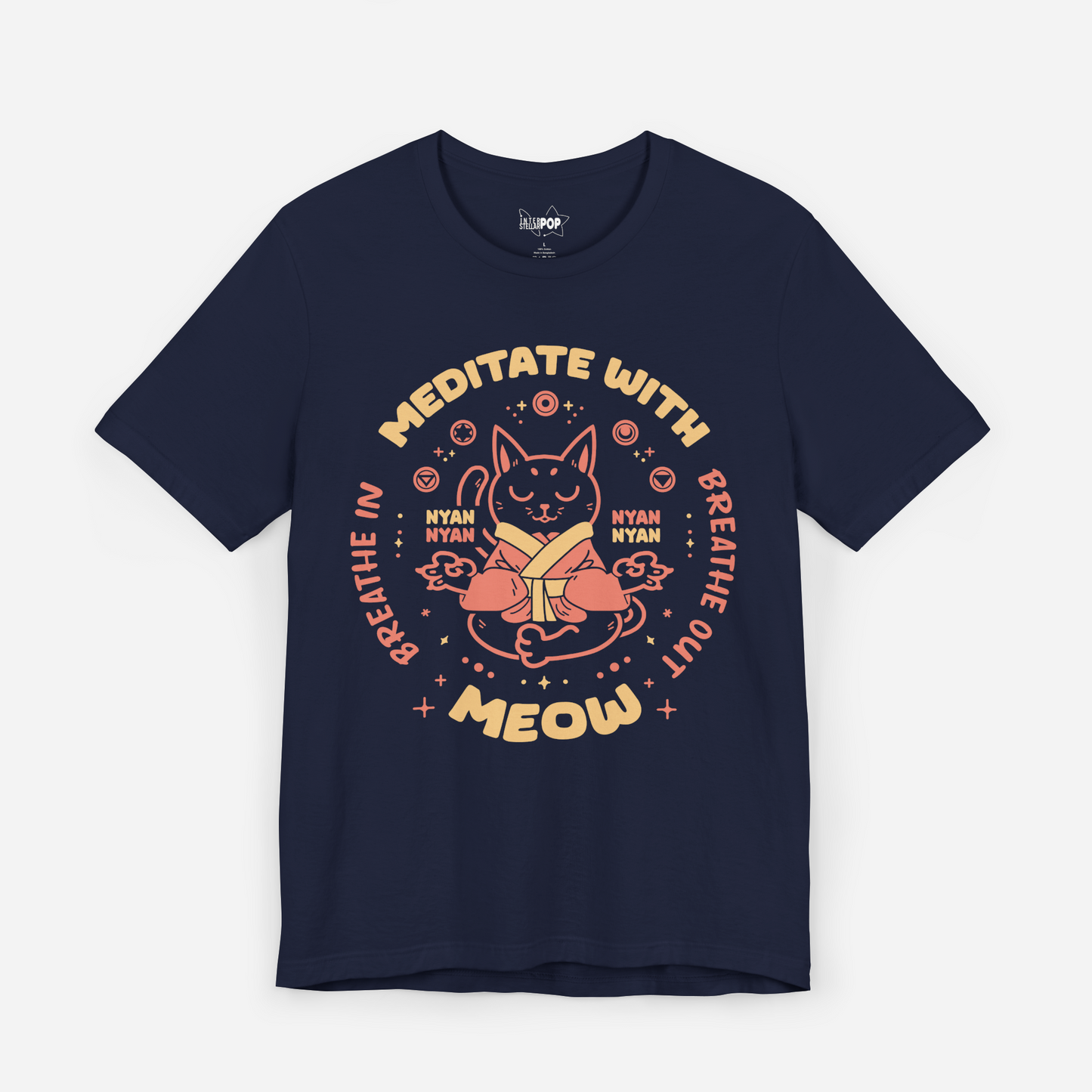 Meditate With Me-ow, Kawaii Cat Guru Unisex T-Shirt