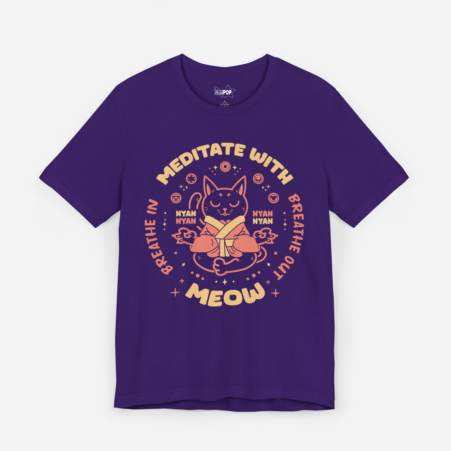 Meditate With Me-ow, Kawaii Cat Guru Unisex T-Shirt