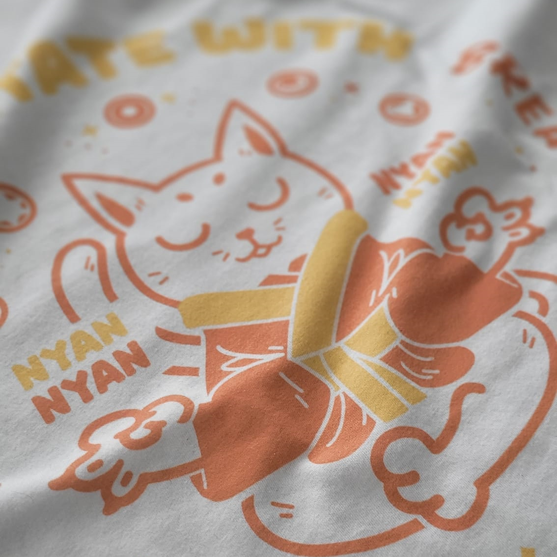 Meditate With Me-ow, Kawaii Cat Guru Unisex T-Shirt