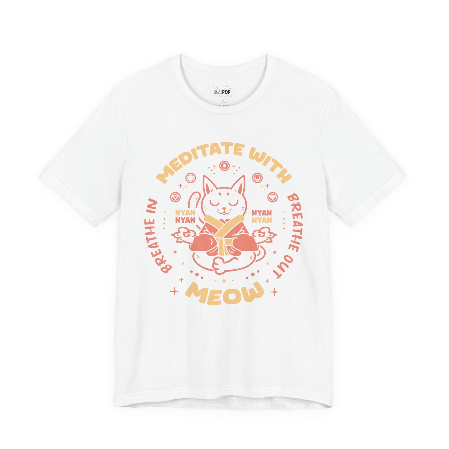 Meditate With Me-ow, Kawaii Cat Guru Unisex T-Shirt